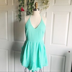 Necessary Clothing - Mint romper with open back